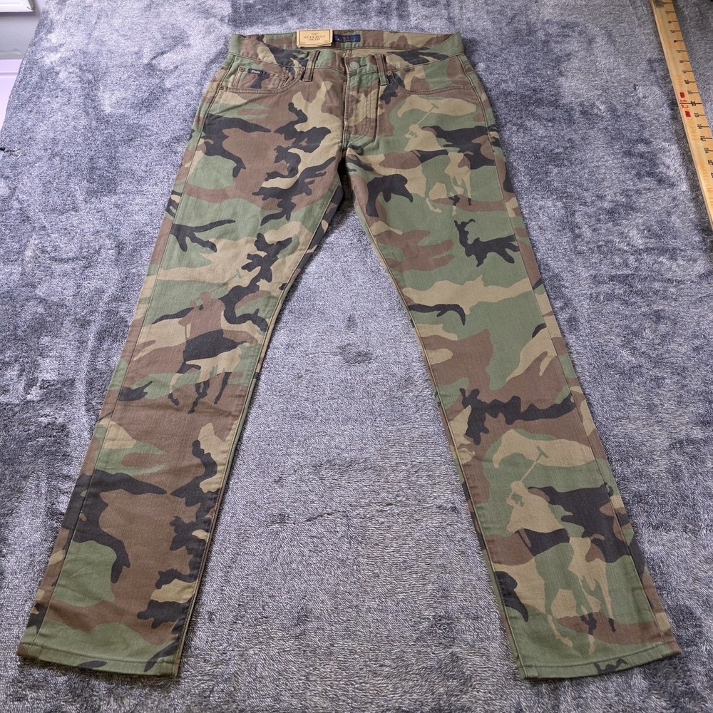 Polo Ralph Lauren Sullivan Slim Camo Jeans Mens 30x30 Camouflage Pony Hunting